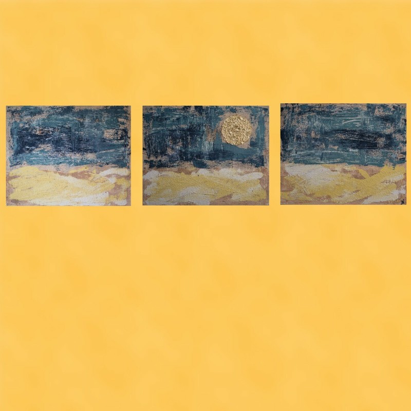 3 pcs original ready to hang 24*90″ abstract modern nature painting wall decor