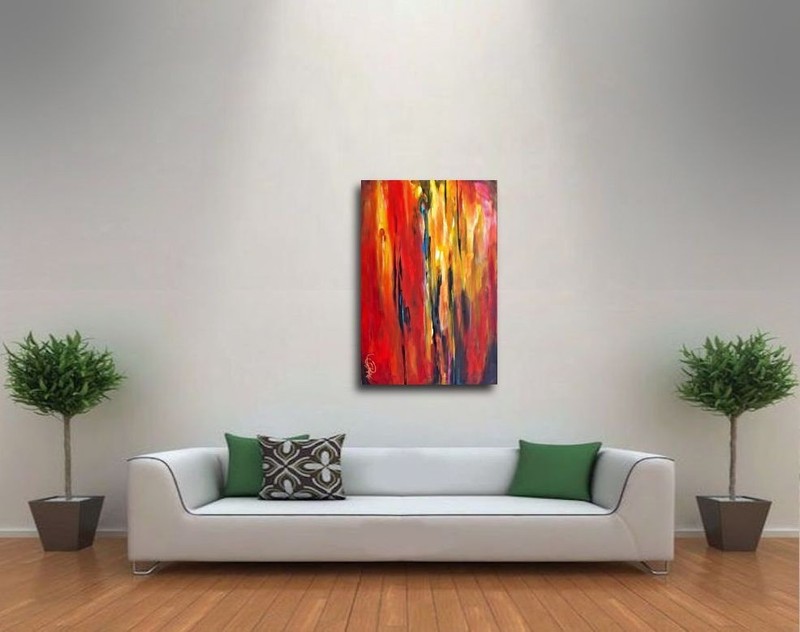 MIX LANG original multicolor ribbon art deep image movement decorative painting