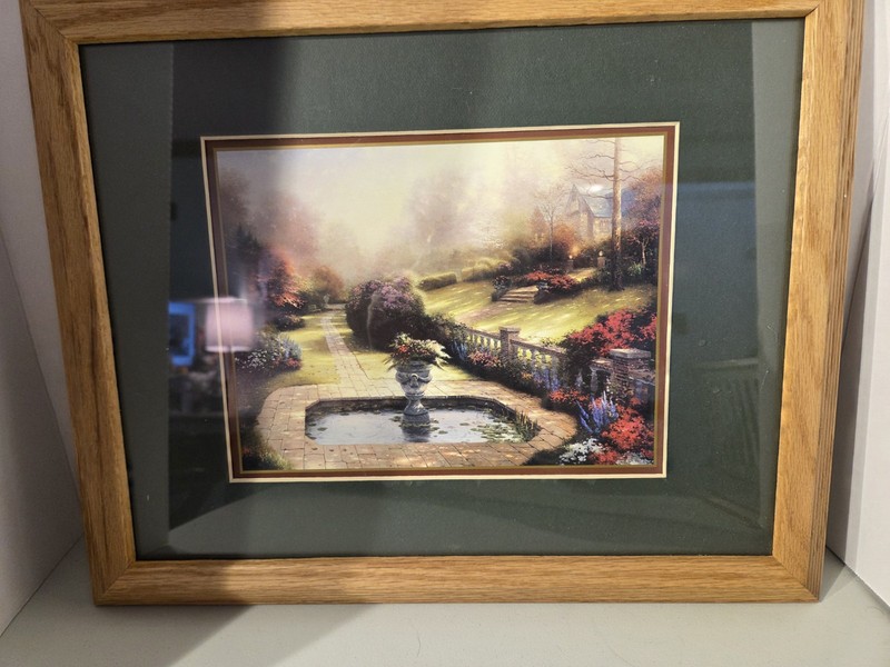 Thomas Kinkade’s“Gardens Beyond Autumn Gate” Framed Matted Collectors Print 2000