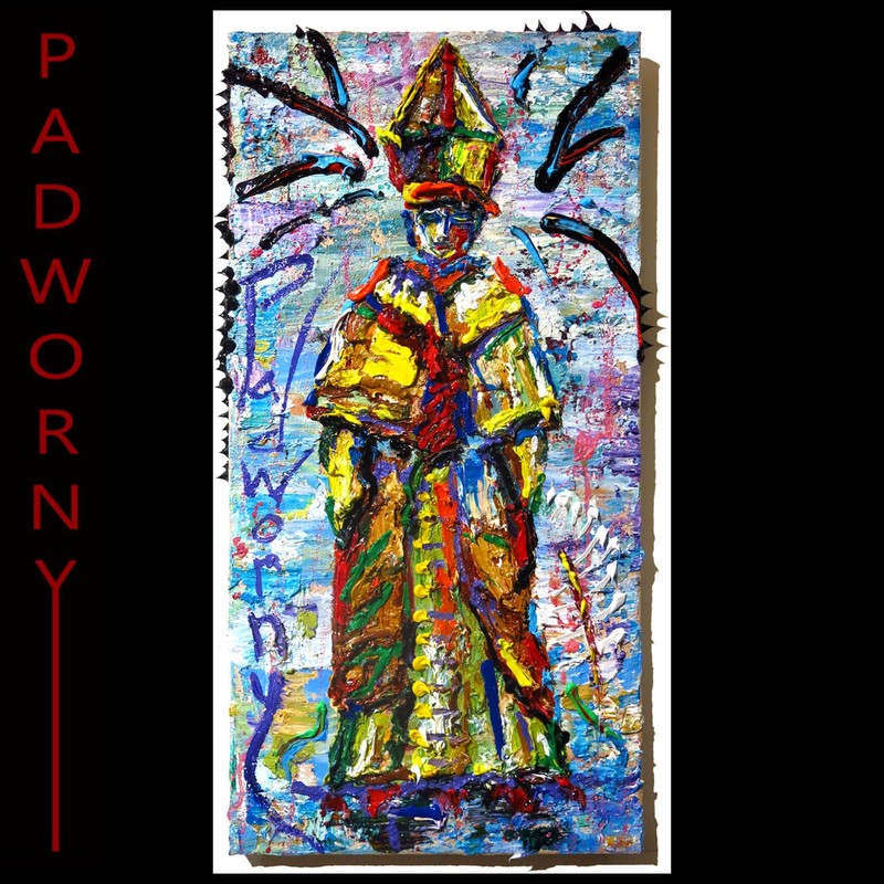 ORIGINAL OIL PAINTING█REALISM POP█ART SIGNED MALE PORTRAIT man deco guy 24″ TALL