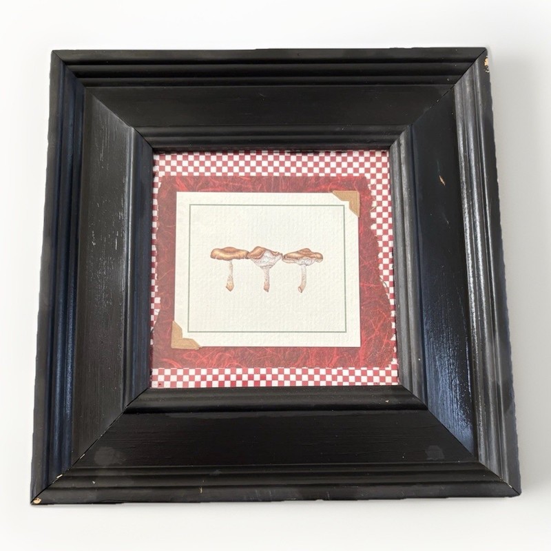 Framed Mushroom Botanical Print Black Frame Kitchen Cottagecore Wall Art gallery