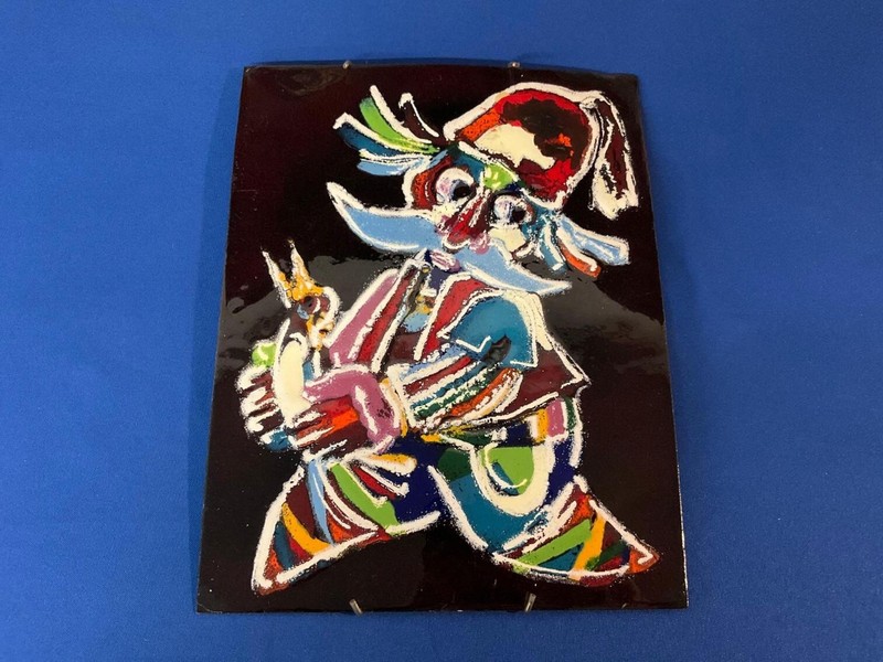 Original Jovan Obican Painting enamel on copper plate.