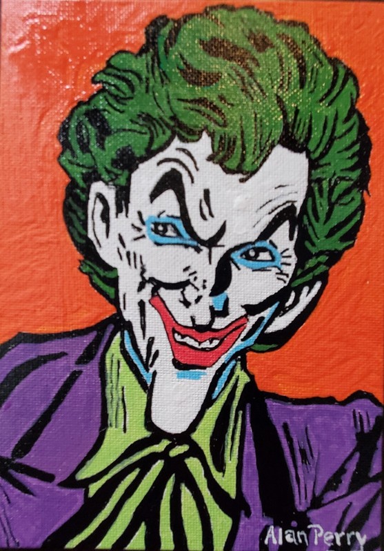 The Joker, Original 5″ x 7″ Acrylic Painting
