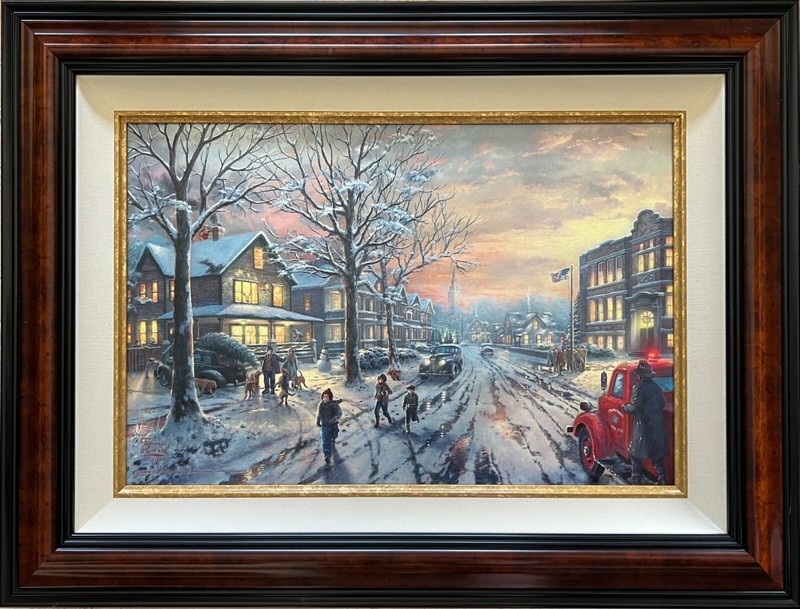 THOMAS KINKADE «A CHRISTMAS STORY» S/N 18″X 27″ HE GICLEE CANVAS w/COA