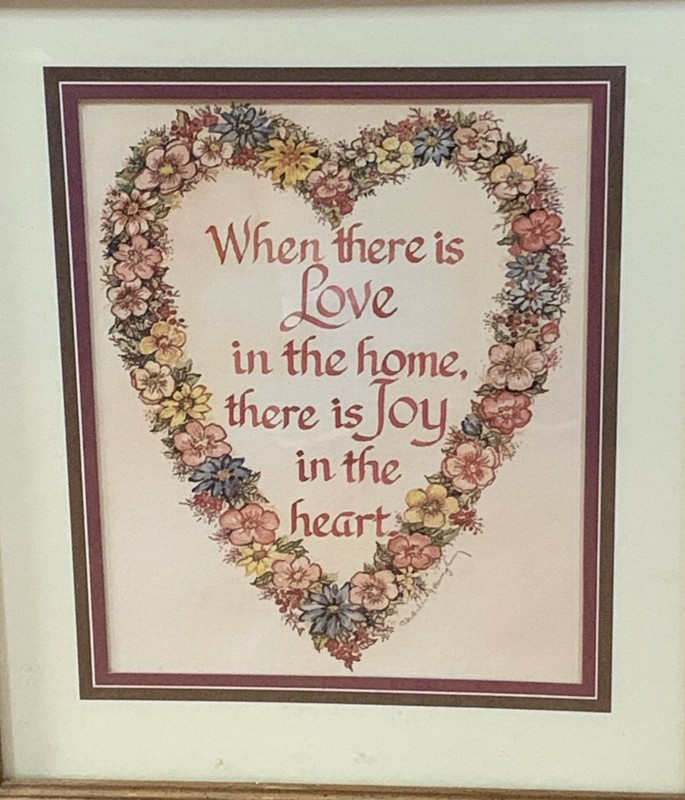 Home Interiors "Where There Is Love" Wood Frame Picture Charles Humphrey 15"x17" gallery