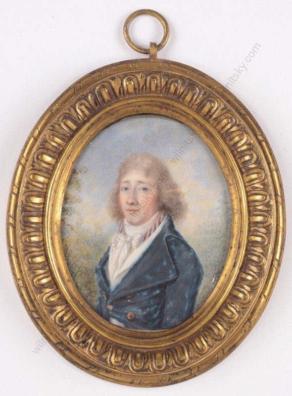Francois-Joseph Desvernois «Portrait of a gentleman», important miniature
