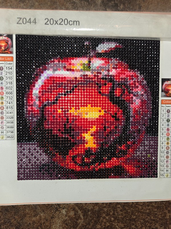 Tree in an apple completed diamond kit