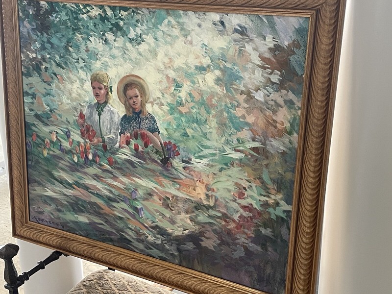 Norfolk VA Artist Tom Fentress, Impressionism Painting, Sisters, 30” x 24” gallery