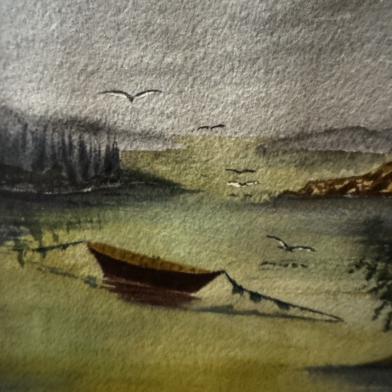 Malcolm Kennedy “Back Waters” 1971 Signed Original Watercolor 17×21 Framed gallery