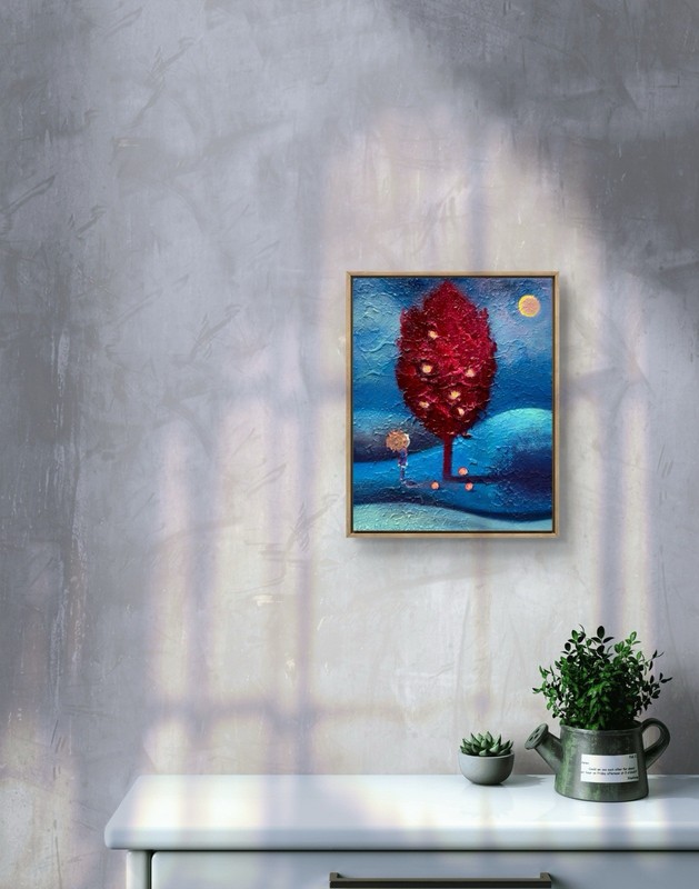 Original Oil Painting “ Apples “ 8x10 Still Life Canvas Signed COA OOAK Tree Kid gallery