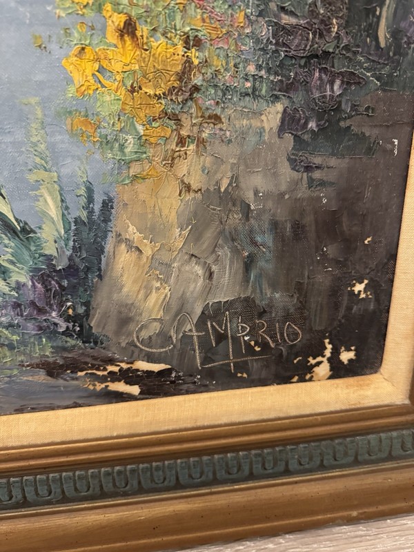 GIOVANNI CAMPRIO Mediterranean Seascape Original Oil Painting – Signed gallery