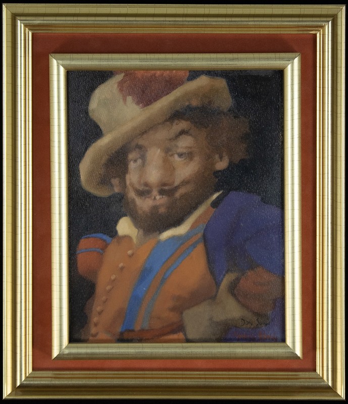 CHARLES BRAGG – «DON JUAN» OIL PAINTING ON PANEL SIGNED CIRCA 1968