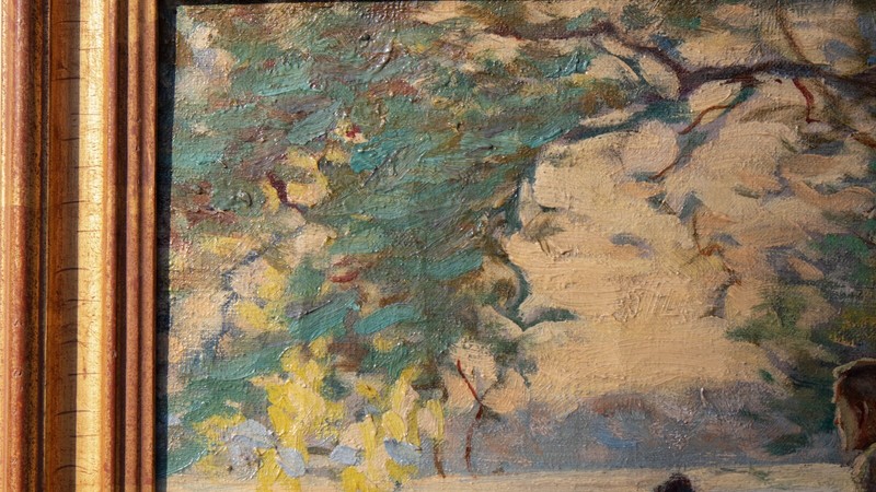 Stafford Ives Veale English 1890-1961 Original Oil Painting Canvas Signed Dated gallery