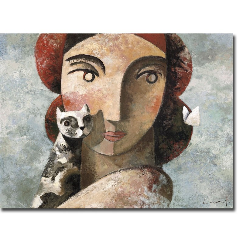 The Visit by Didier Lourenco Gallery-Wrap Canvas Giclee Art (24 in x 30 in)