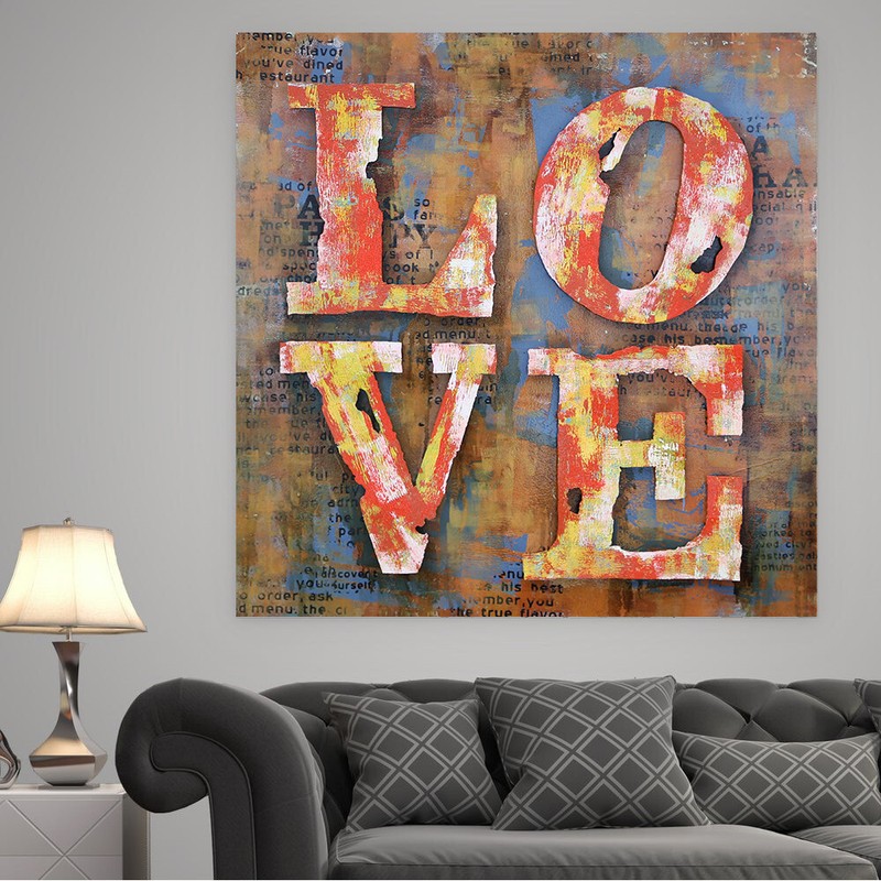 Hand Made 3 Dimensional Love Painting Wall Mount Sculpture Figurine Artwork DEAL gallery