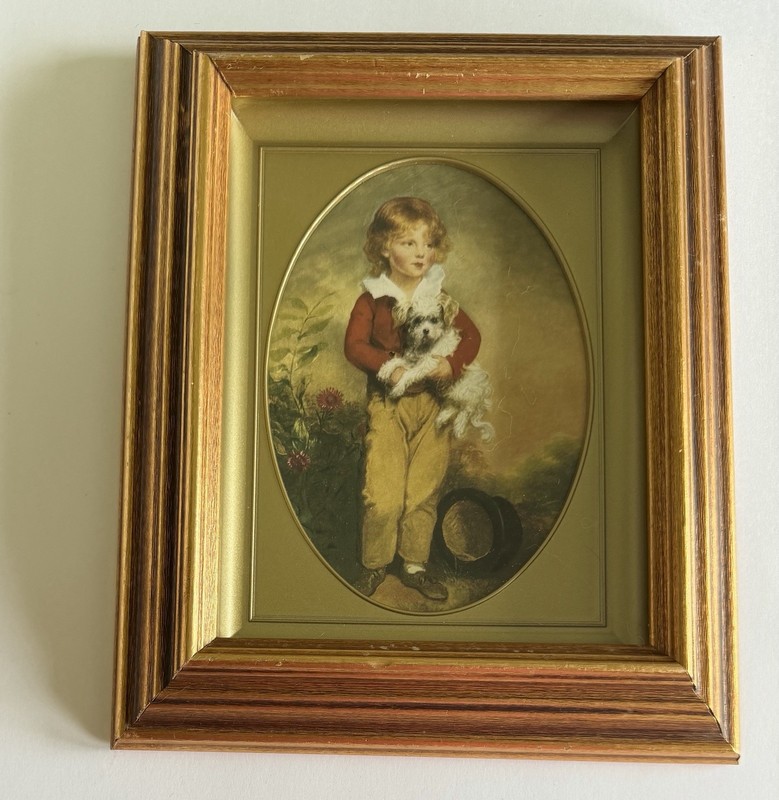 The boy with dog titled "Master Simpson" artwork by Arthur William Devis by IIC gallery
