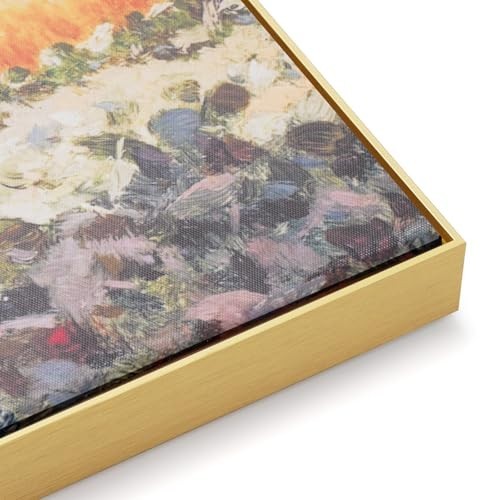 20x24 Canvas Floater Frame for DIY Art - Rustic Metal Frame, No Glass, Gold Fini gallery