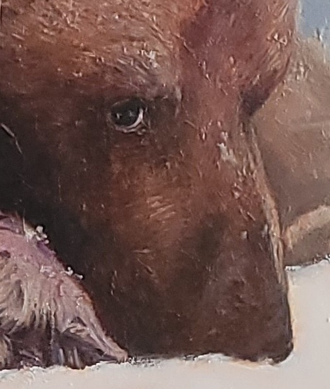 When Snow Falls, Original Oil Painting, Contemporary, Animal, Size 19"x15", 2022 gallery