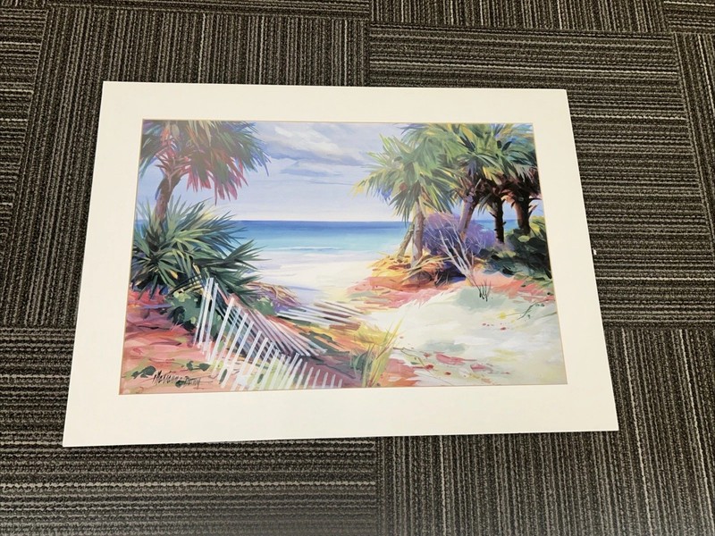 Marianne Wooten Dunn Original Watercolor Painting Florida Beach Large Dry Mount gallery