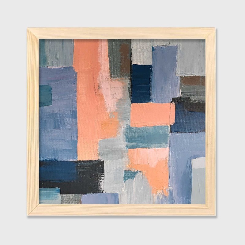 Original Abstract Geometric Painting 8x8 Inch Impressionist Art M1003 - AMBER K gallery