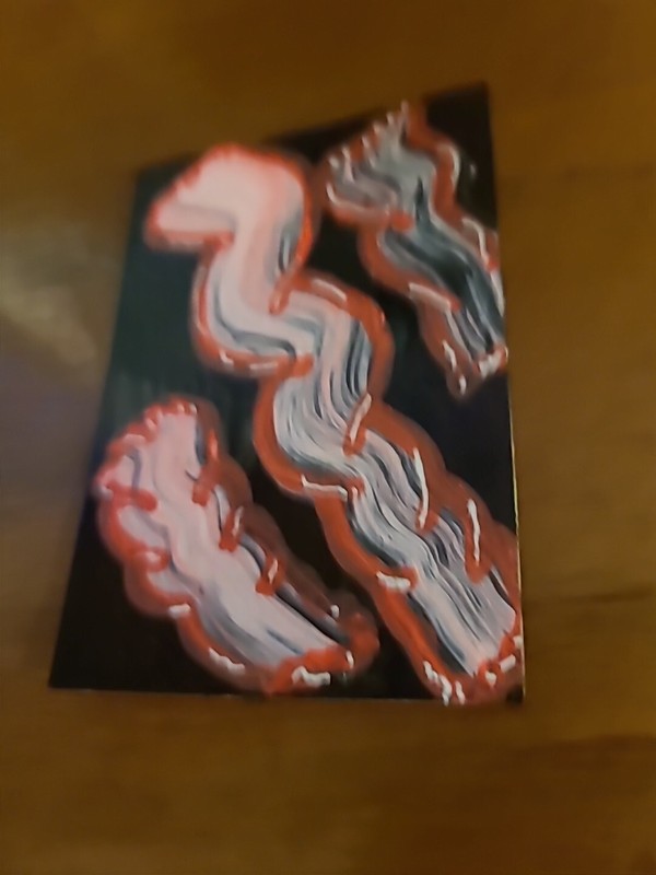 Aceo Original Art Card Chitlens At Night Southern Soul Food Impressionism Pork gallery