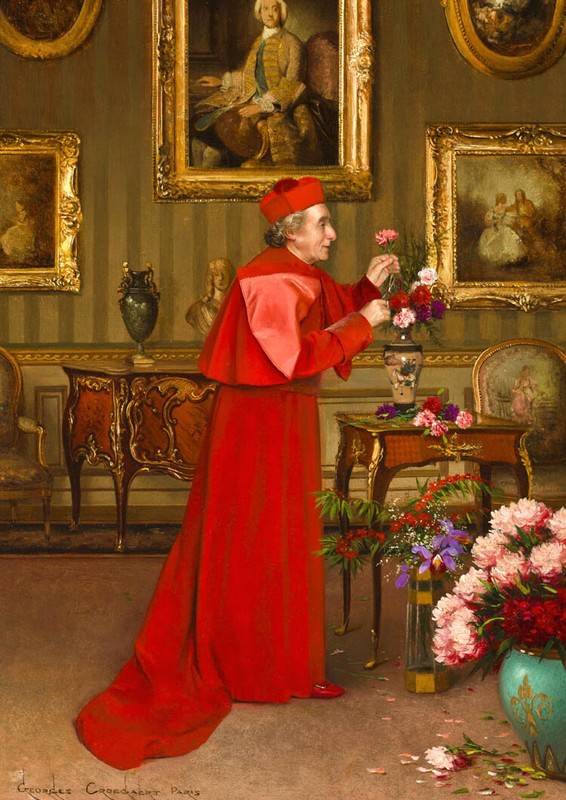 Portrait of Cardinal Oil painting Giclee Art printed on canvas L3507