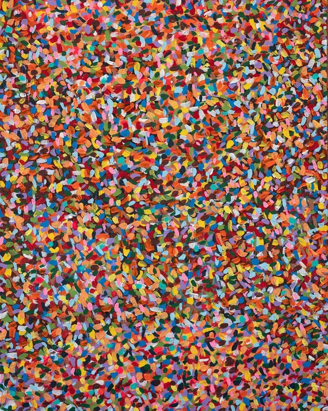 NEW ABSTRACT ART ON CANVAS Original Acrylic Painting BRIGHT SIGNED Framed