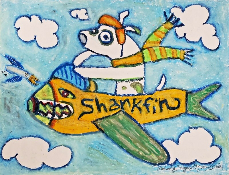 AMERICAN PIT BULL TERRIER Pilot Original 9×12 Pastel Painting Art Signed Artist