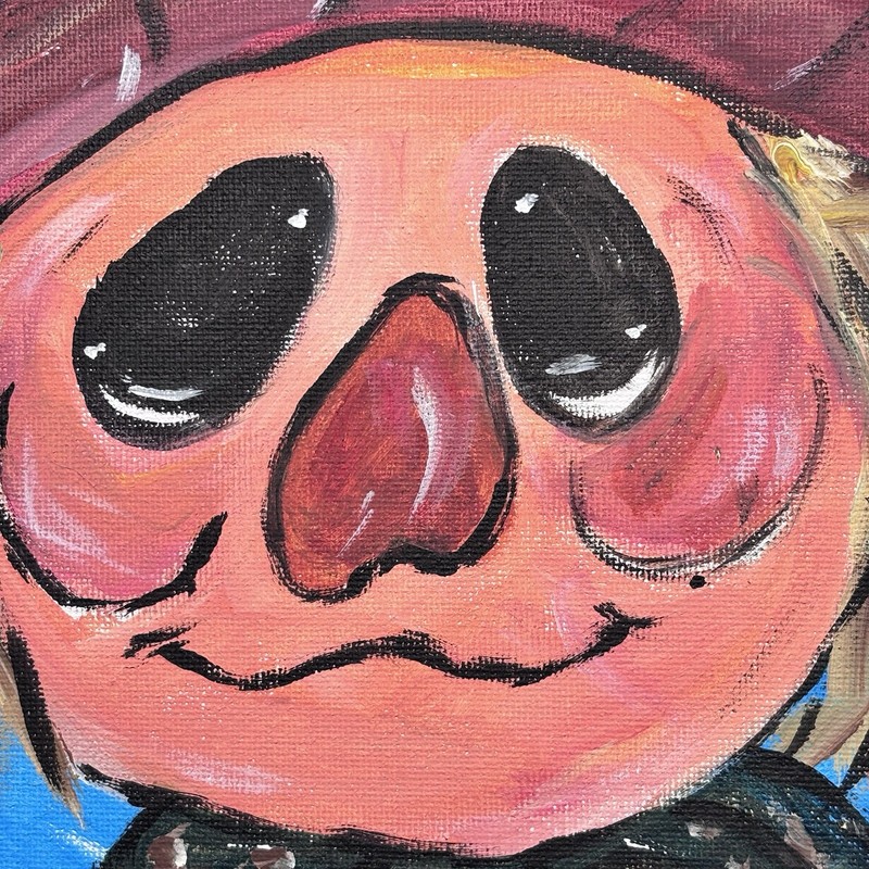 Hand Painted Scarecrow One Of A Kind Canvas Art Painting Fall Autumn Decor 11x14 gallery