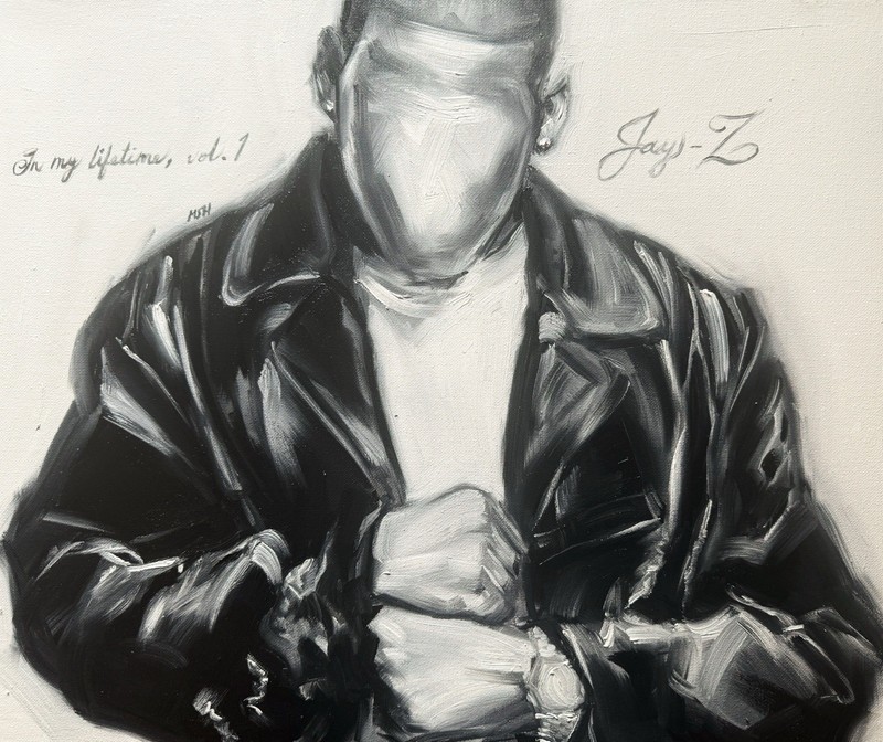 JAY Z VOL 1 IN MY LIFETIME ORIGINAL OIL PAINTING