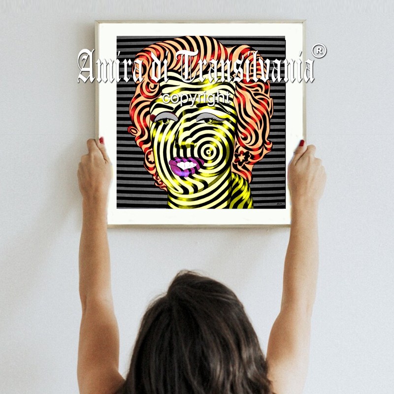 Contemporary Wall Art Painting Marilyn Monroe Famouse Portrait Woman Pop Artist gallery