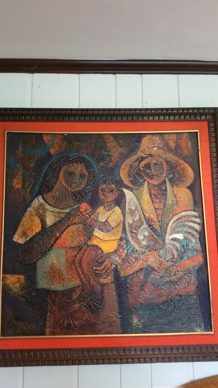 Large oil on canvas by well known Filipino artist Roger San Miguel (1941-) gallery