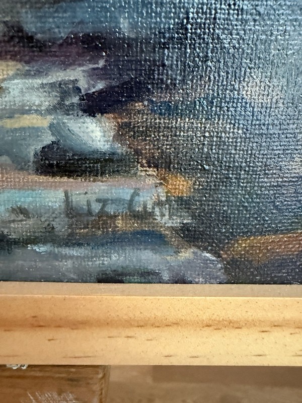 Liz Cutler Original Oil Paintings, Pair, Coastal Maine Landscapes, Signed gallery