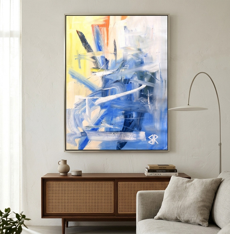 Hurricane – Large Original Abstract Oil Painting by Blair Russell – 30×40