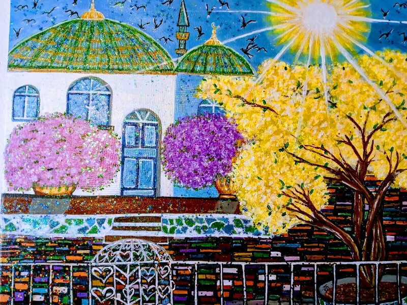 acrylics painting hand painted 16×20 Trip