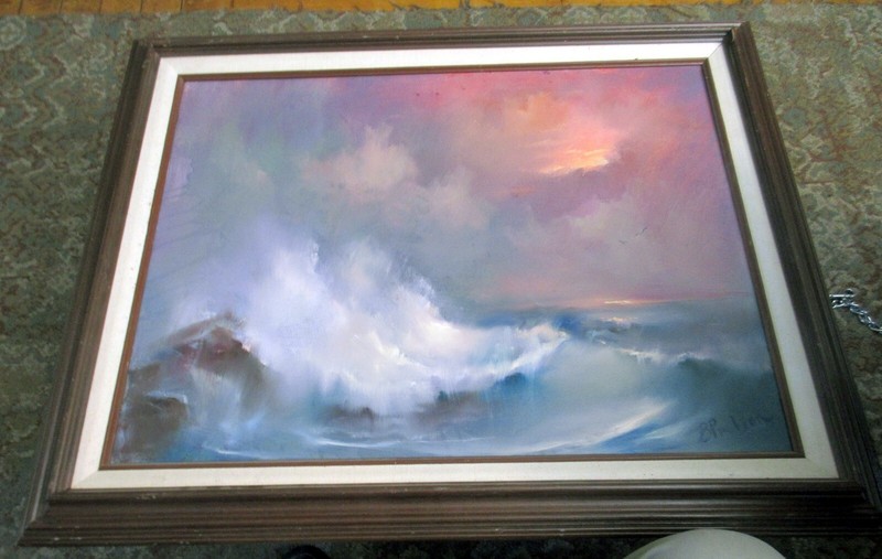 Untitled Buck Paulson, Seascape Oil Painting, Signed & Framed