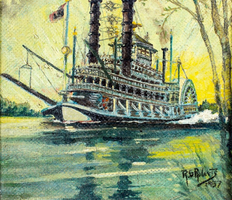 R G Roberts (US,early 20C) oil painting antique 123674 gallery