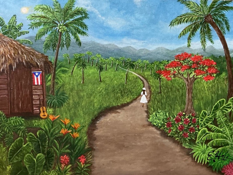 Original Artwork , The Path To Borinquen, 12 X 16