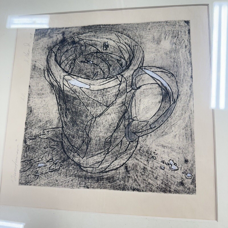 Framed / Matted Drawing Art Print? Signed Edmond “Sweetener” Coffee Mug - HLBN gallery