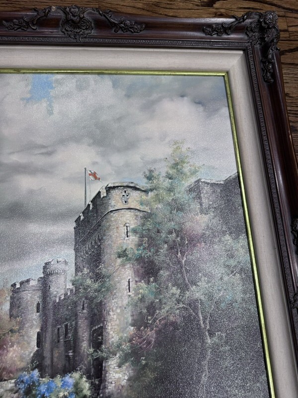 Limited Edition Canvas Print “Allington Castle Kent” by Marty Bell 1988 Framed gallery