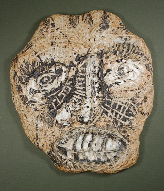 Sculpture relief ceramic portrait Maiandros unique Prof em A Loeschner-Gornau