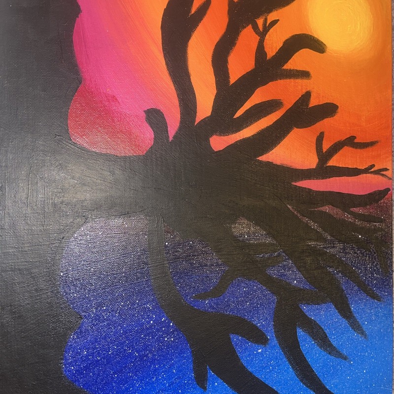 18 X 14 Sun And Moon Original Artwork By Me Acrylic Painting