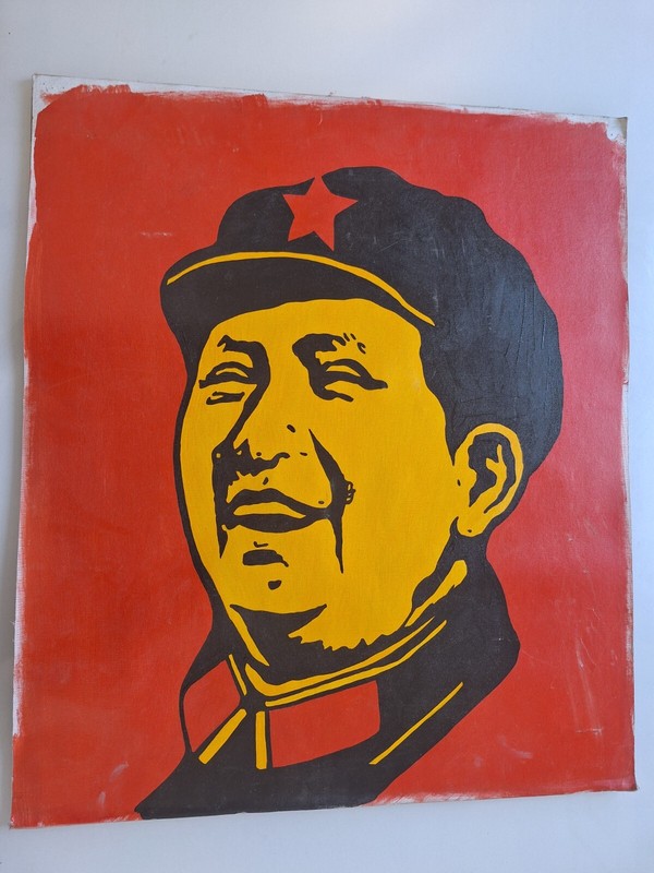 Paintings oil chinese portrait Mao Zedong vintage Peinture huile sur panneau