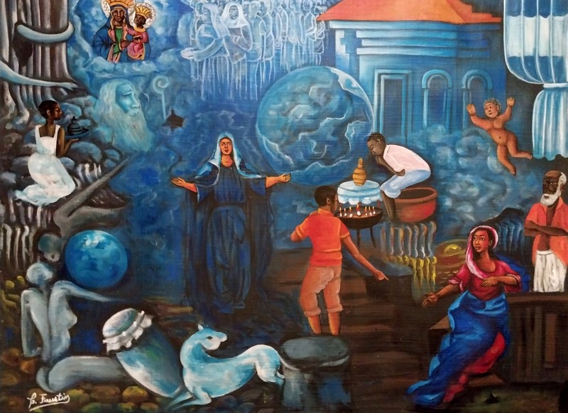 30 X 40 ORIGINAL ART-PAINTING BY THE LATE HAITIAN MASTER CELESTIN FAUSTIN-