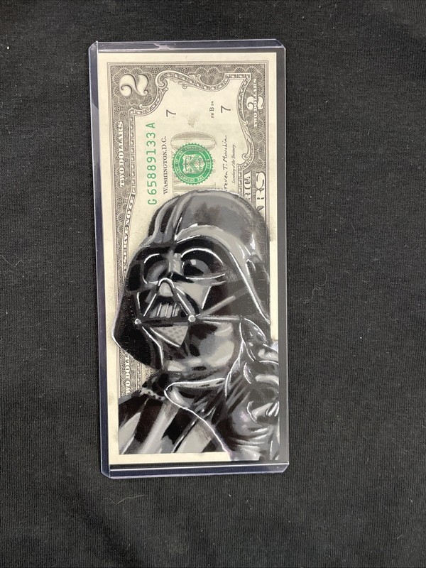 Darth Vader 2 Dollar Bill painting Graffiti Art Street Art Star Wars Dark side gallery