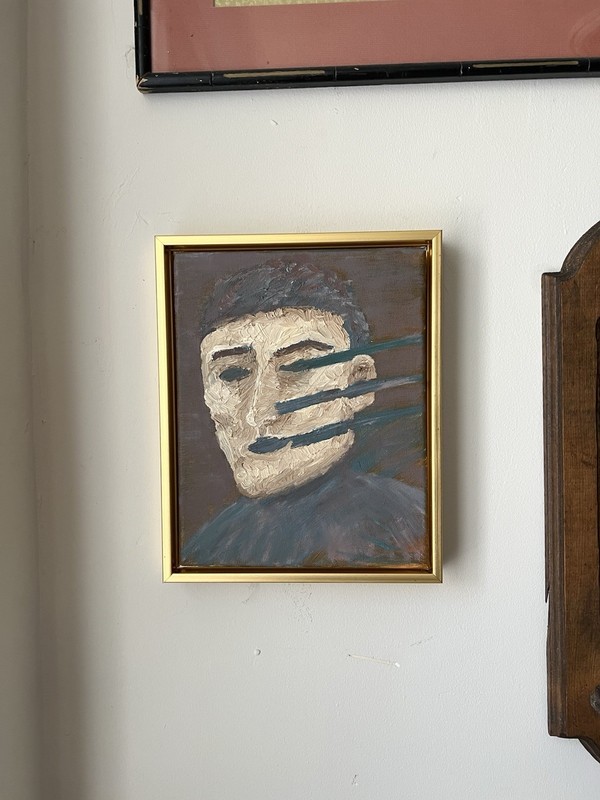 Original Abstract Expressionist Self-Portrait Oil Painting–Modern Figurative Art gallery