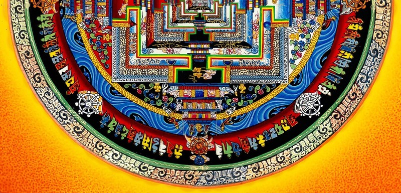 Authentic Kalachakra Mandala- Mandala of Eternal Rhythm Wheel of Time Mandala gallery