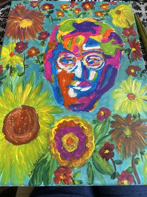 John Lennon Art 12×16 Done In Acrylic