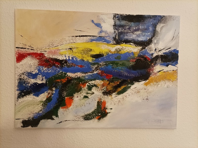 ORIGINAL Acrylic Picture, Abstract, (W 70cm x H 50cm) Painting Painting, Hand Painted gallery