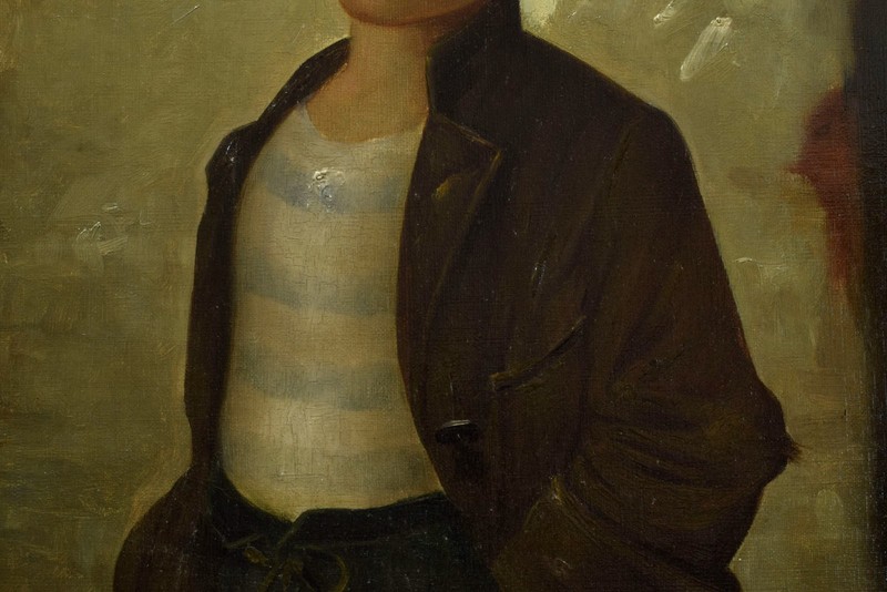F. X. BRICARD 1881–1935, artwork up to €2800. “Smoking Rascal,” oil , attributed gallery